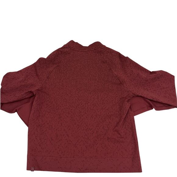 Lululemon Rest Less Cropped Half-Zip Herringbone Fade Mulled Wine/French Press - Picture 5 of 7